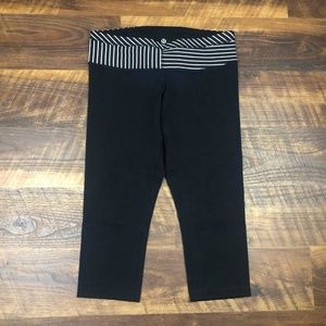 Lululemon Wunder Under Crop Full-On Luon reversibl